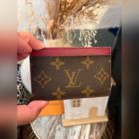 Louis Vuitton Monogram Card Holder Fuchsia Pink - Picture 1 of 9